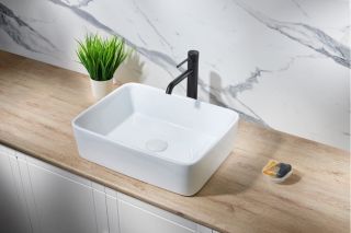 Высокий смеситель для раковины Milacio Ultra MCU.551.MB чёрный матовый